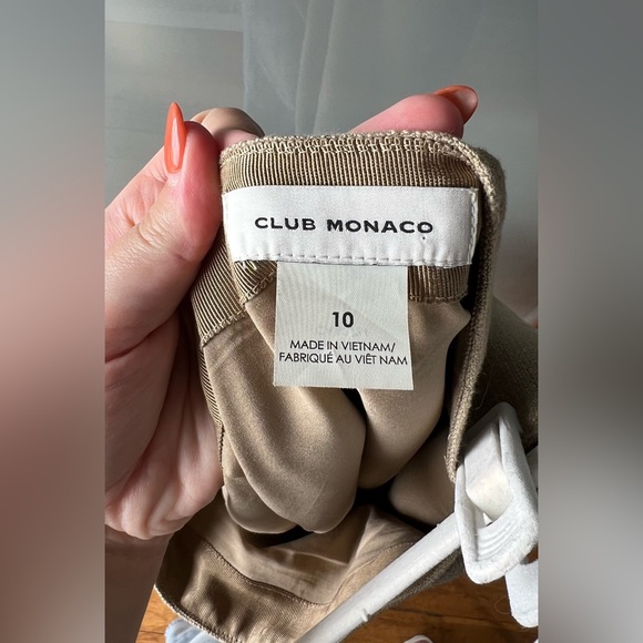 Club Monaco Khaki Mini Skirt Size 10 - Picture 4 of 7